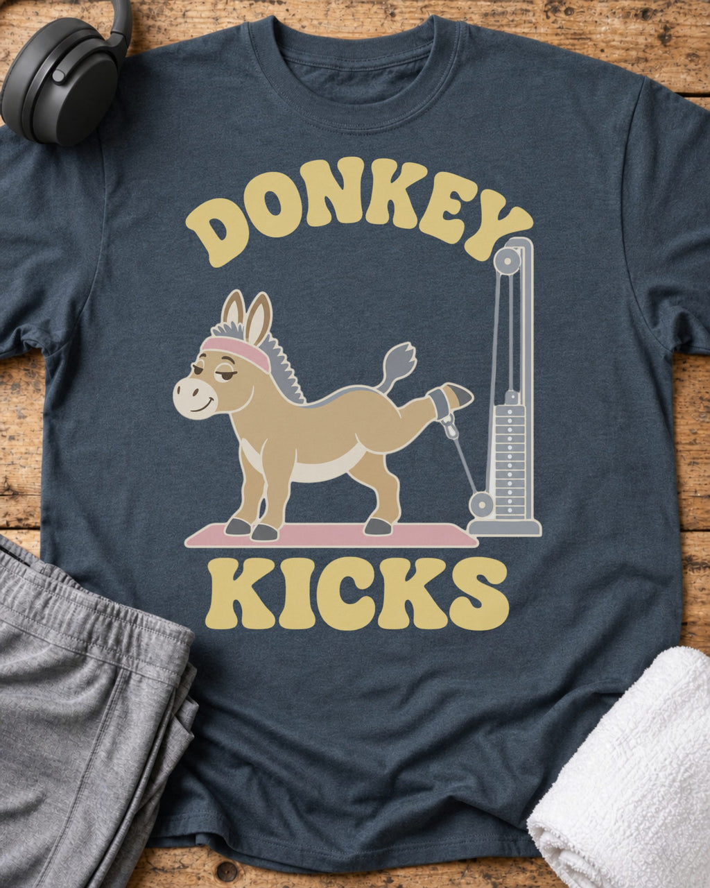 Donkey Kicks T-Shirt — Dark Heather