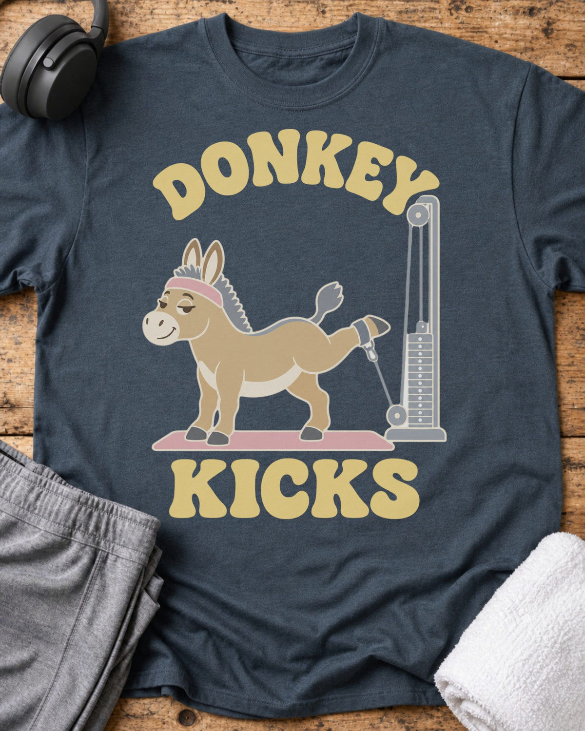 Donkey Kicks T-Shirt — Dark Heather