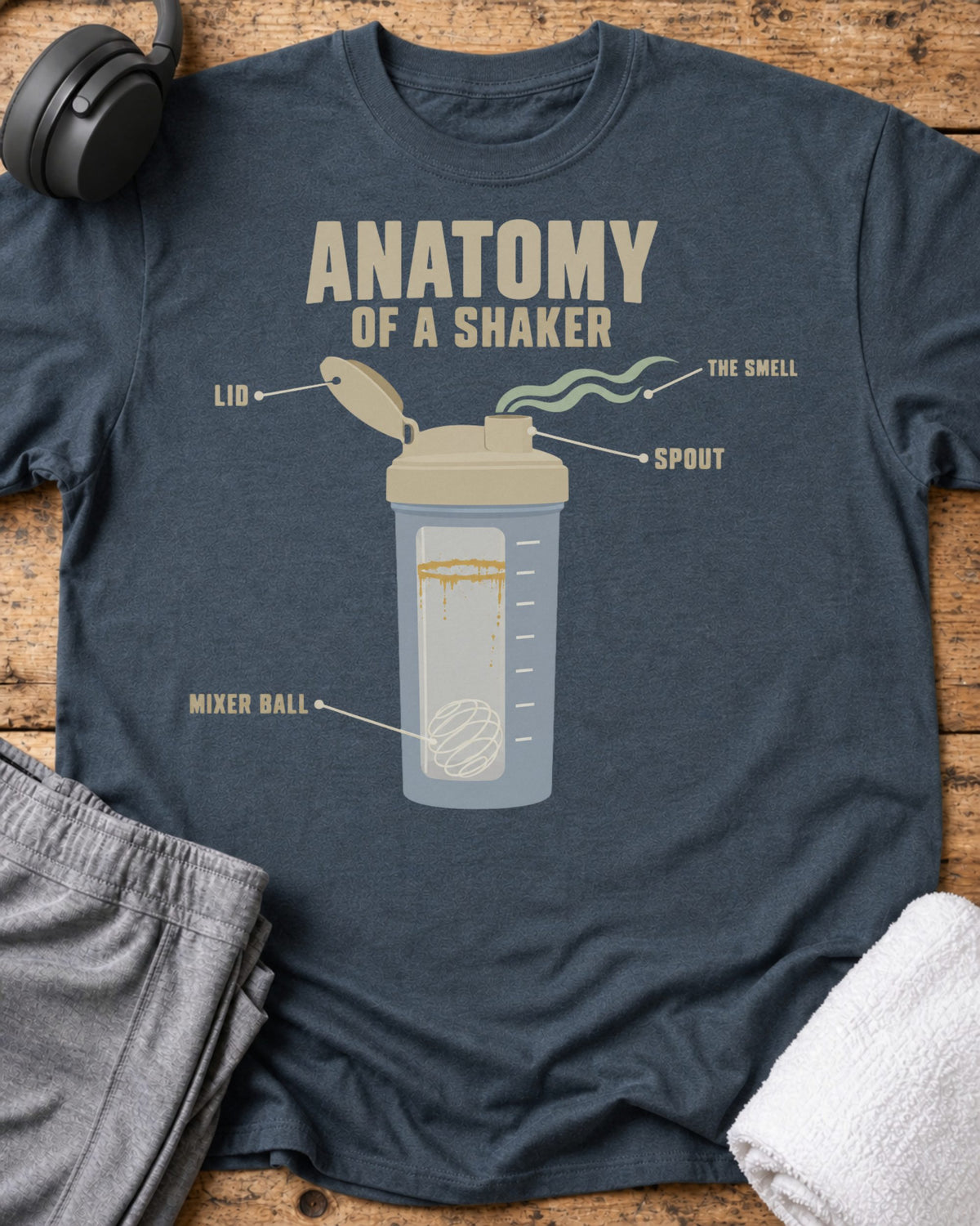 Anatomy Of Shaker T-Shirt — Dark Heather