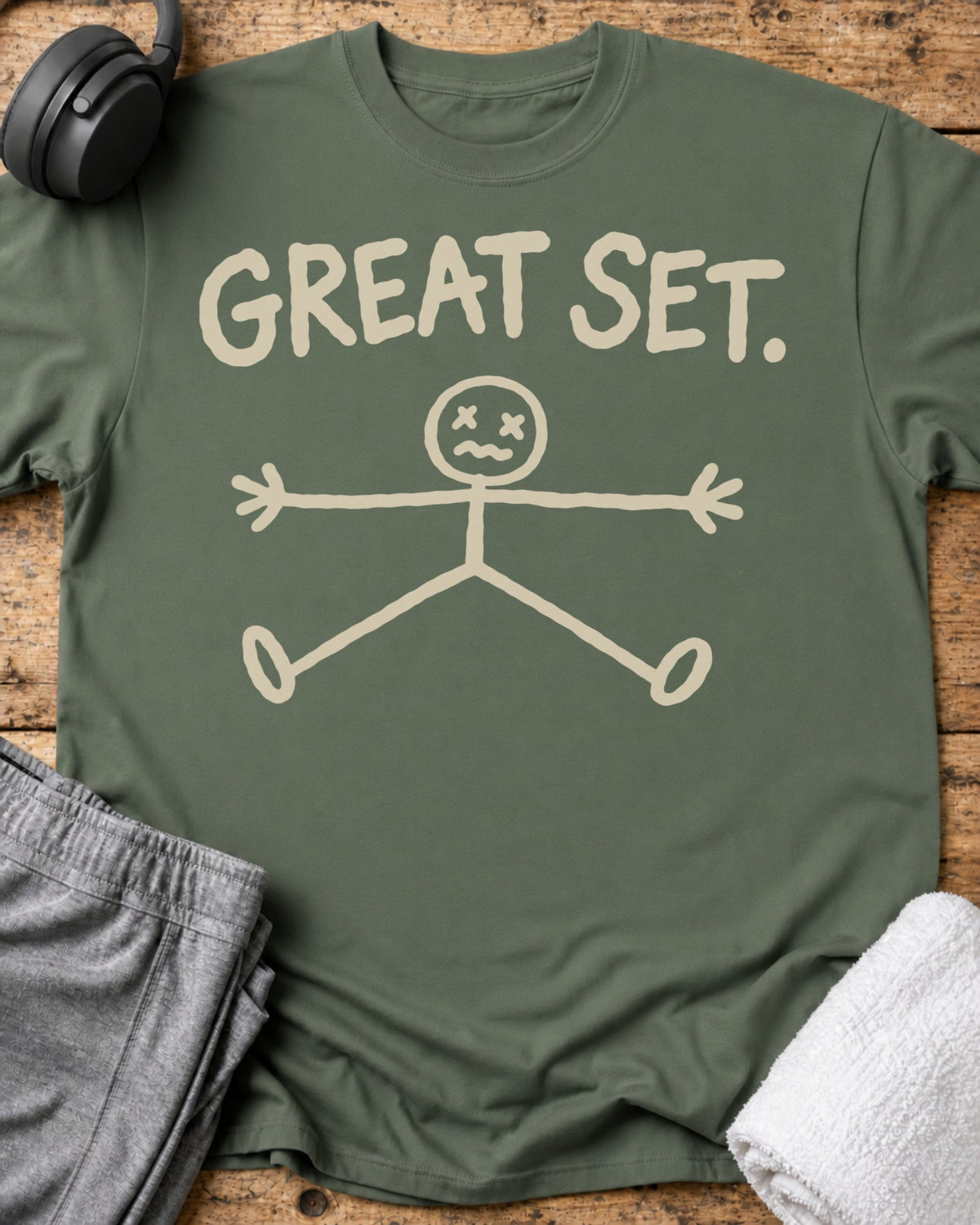 Great Set T-Shirt — Military Green