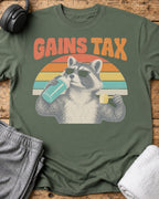 Gains Tax T-Shirt — Military Green