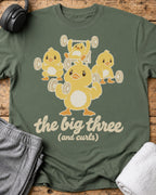 Big Three Curls T-Shirt — Military Green