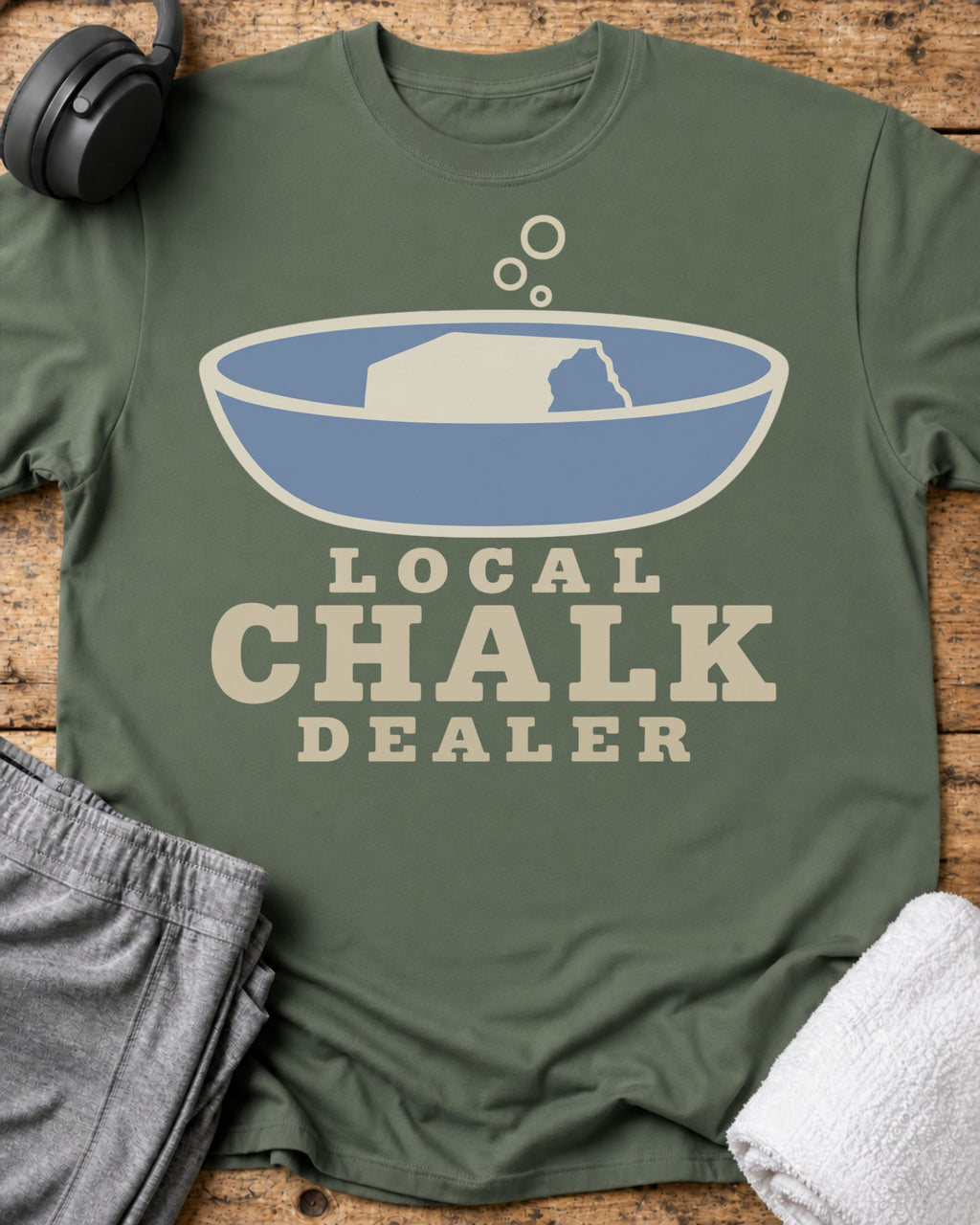 Local Chalk Dealer T-Shirt — Military Green