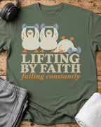 Lifting By Faith T-Shirt — Military Green
