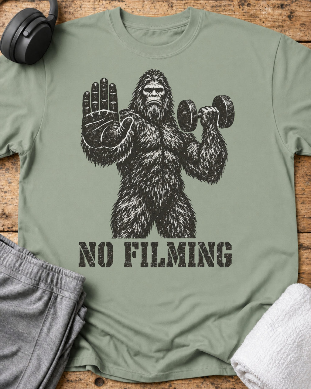No Filming T-Shirt — Sage