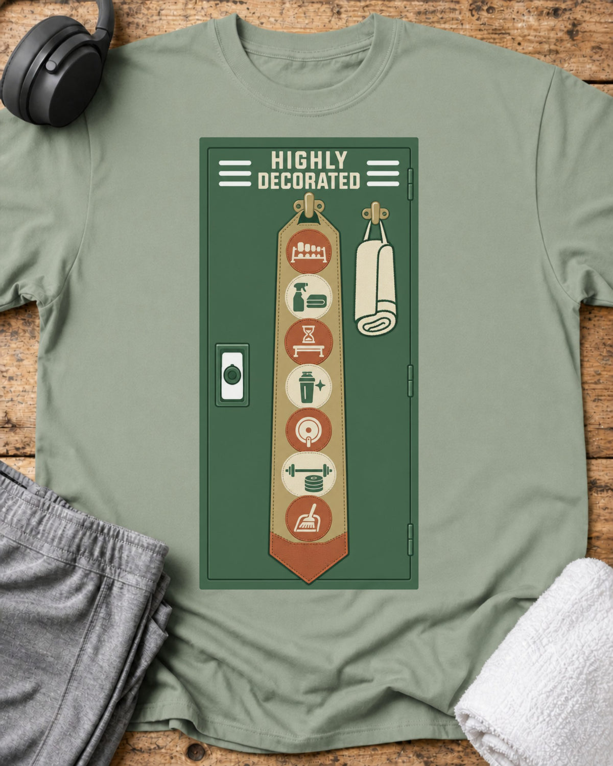 Highly Decorated T-Shirt — Sage