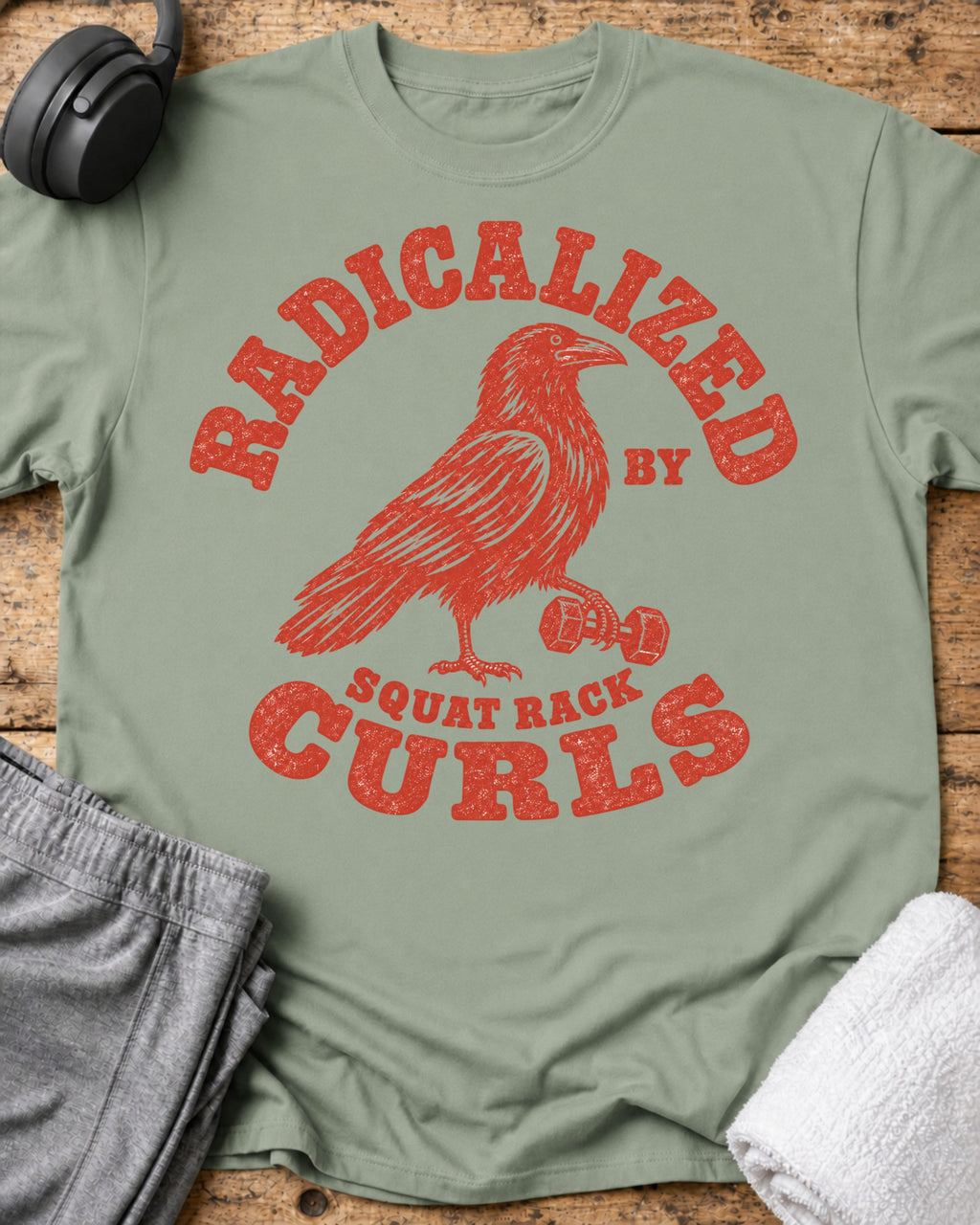 Radicalized By Curls T-Shirt — Sage