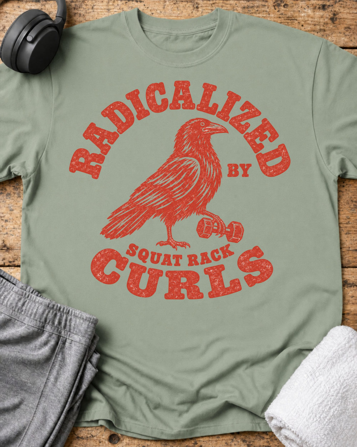 Radicalized By Curls T-Shirt — Sage