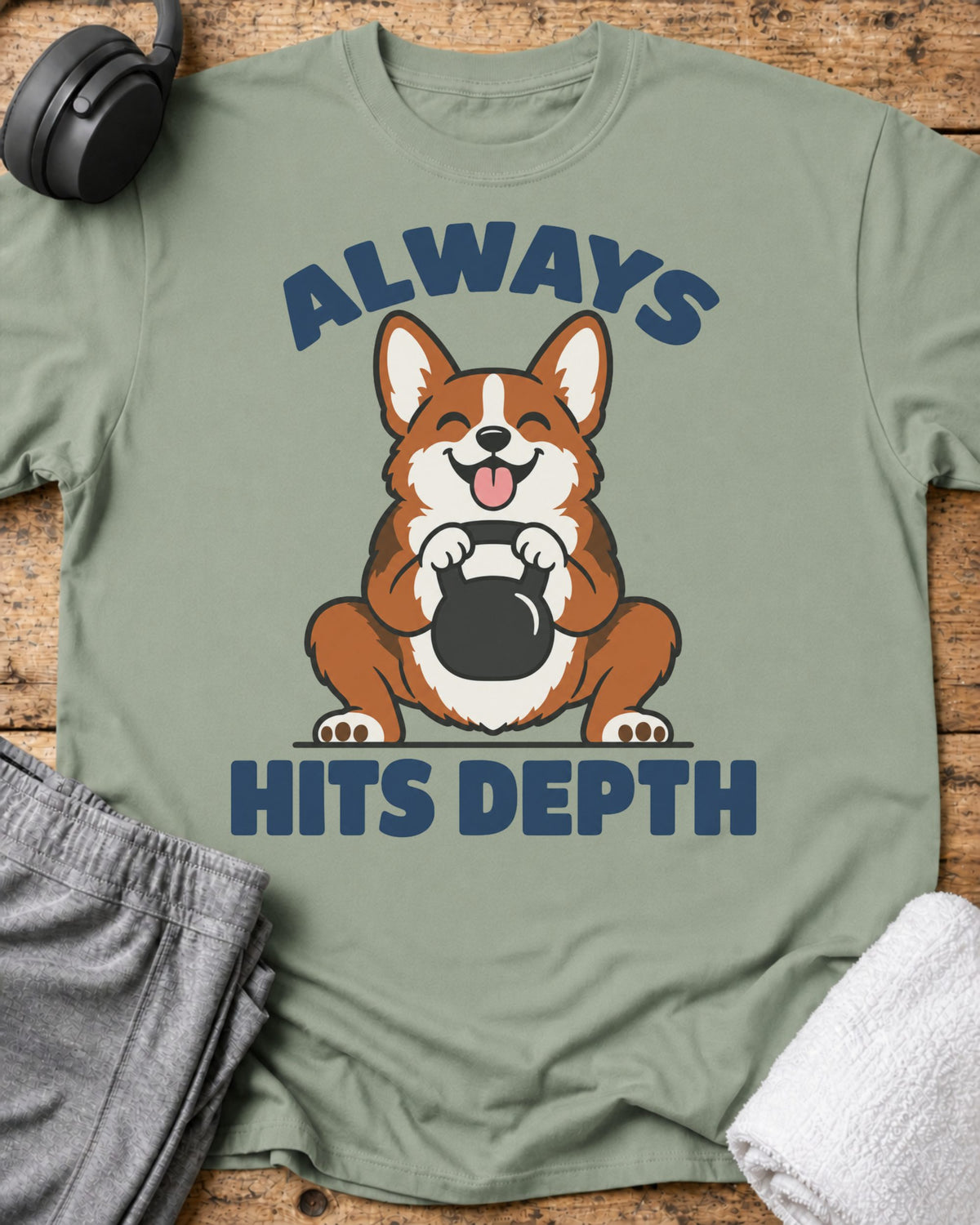 Always Hits Depth T-Shirt — Sage