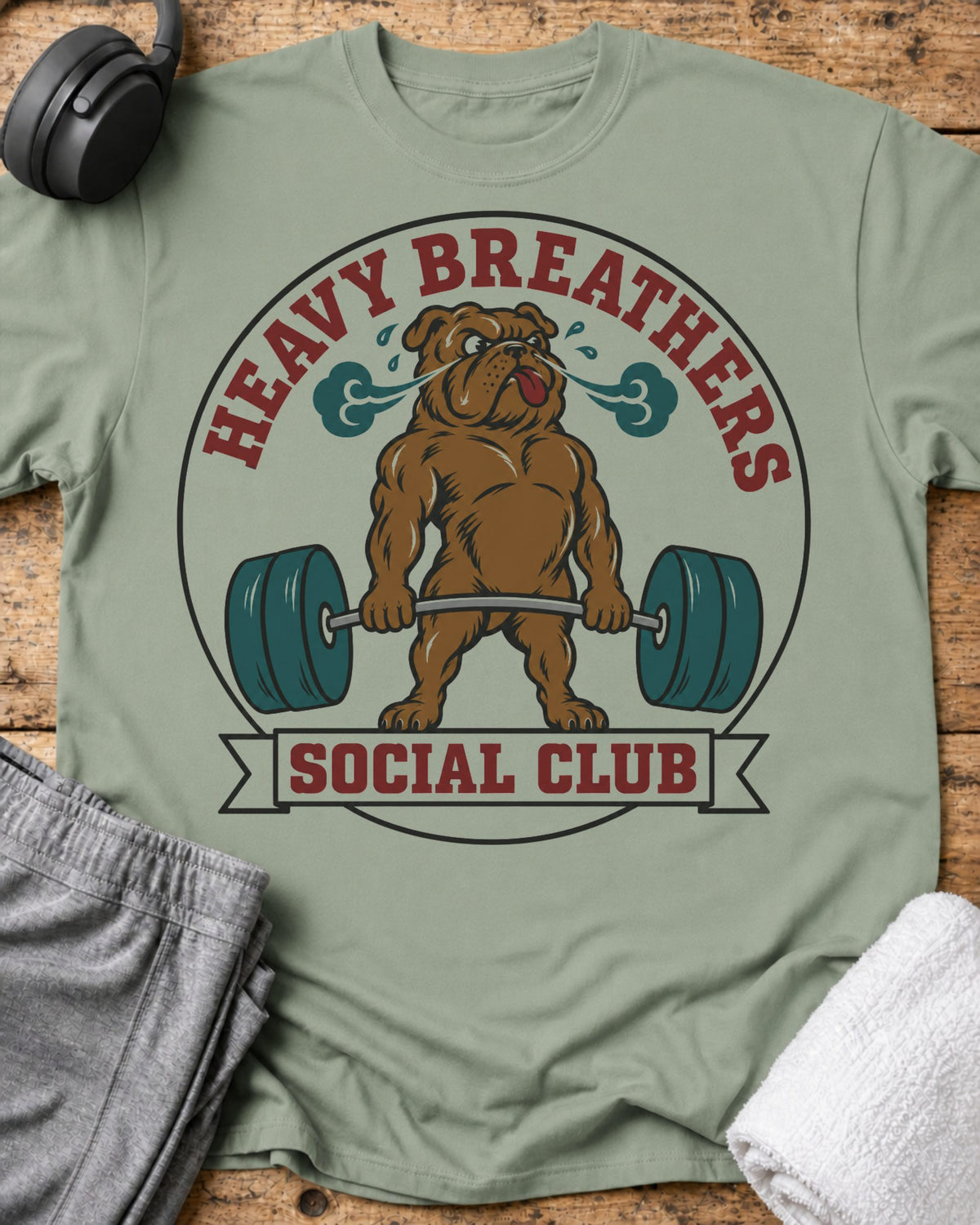 Heavy Breathers Social T-Shirt — Sage