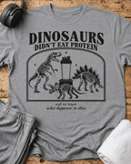 Dinosaurs Protein T-Shirt — Sport Grey