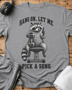 Hang On Raccoon T-Shirt — Sport Grey