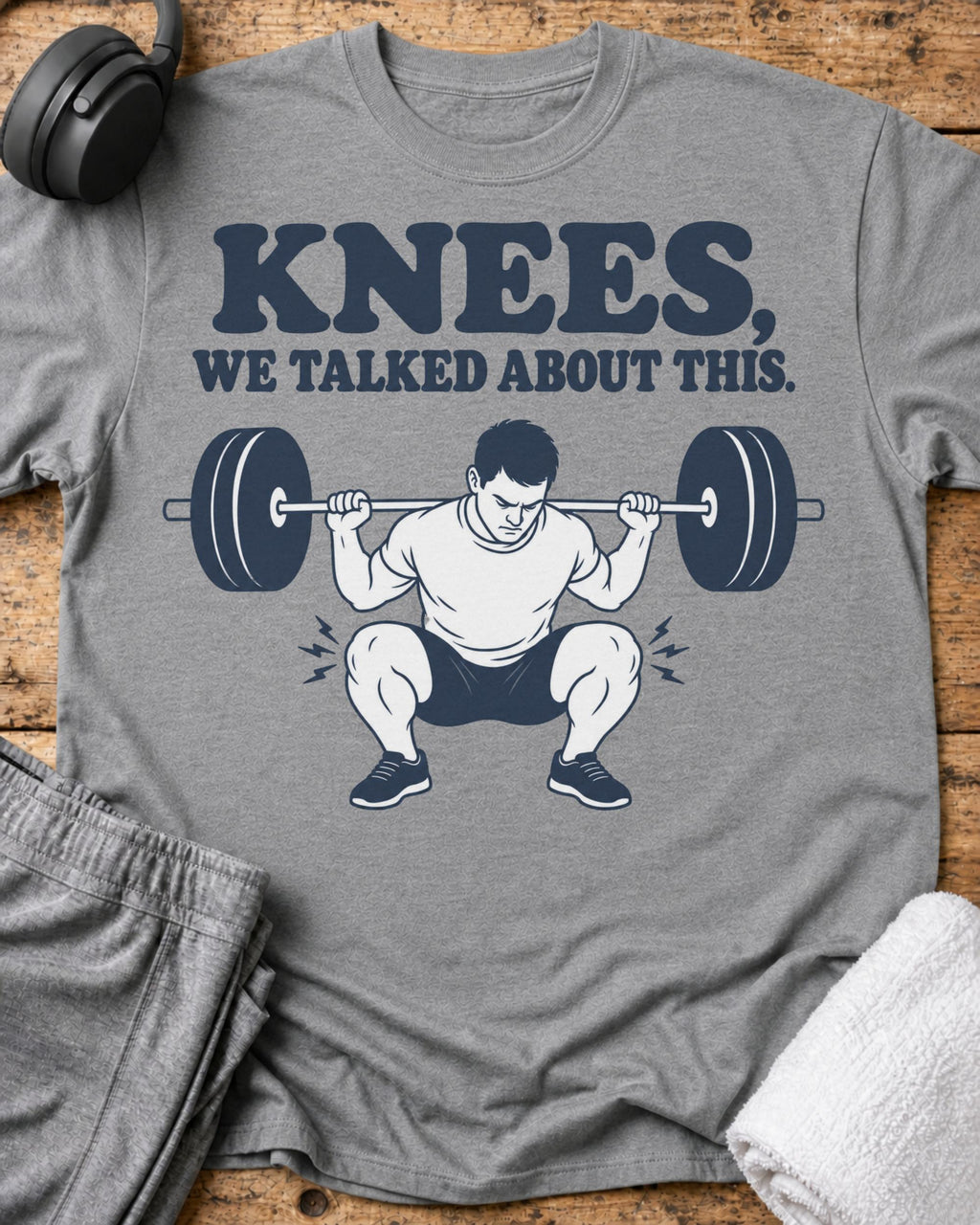 Knees We Talked T-Shirt — Sport Grey