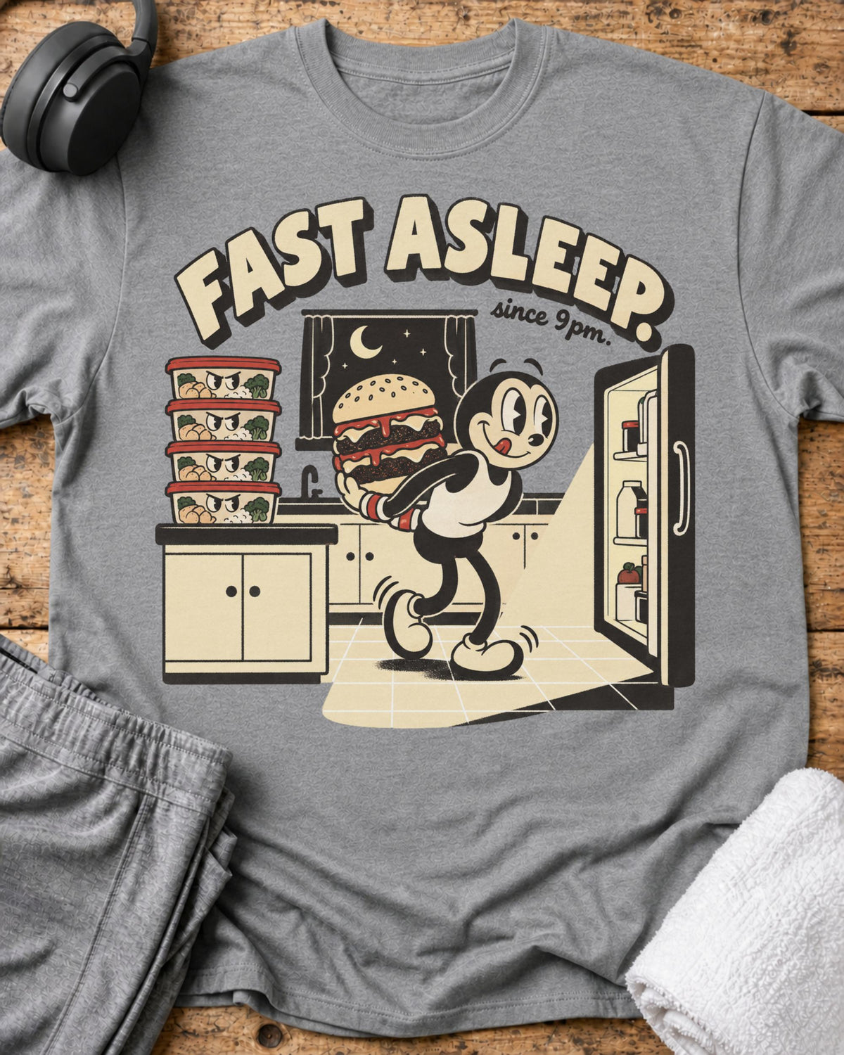 Fast Asleep T-Shirt — Sport Grey