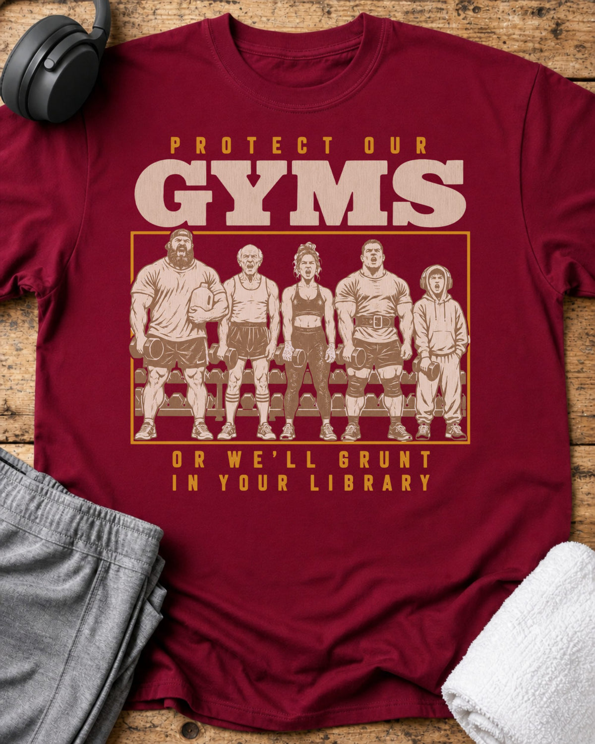 Protect Our Gyms T-Shirt — Cardinal Red