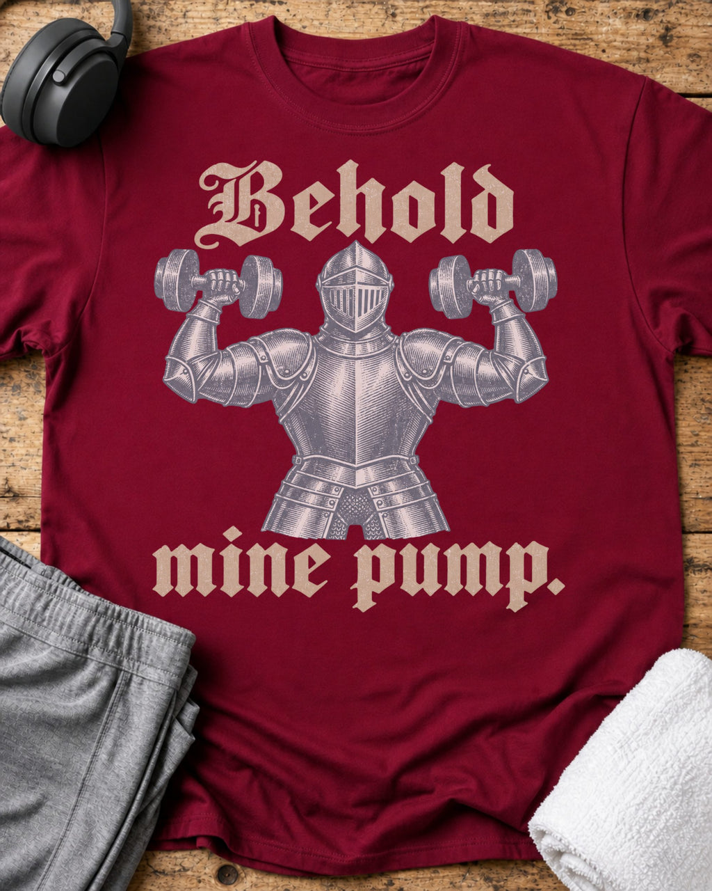 Behold Mine Pump T-Shirt — Cardinal Red