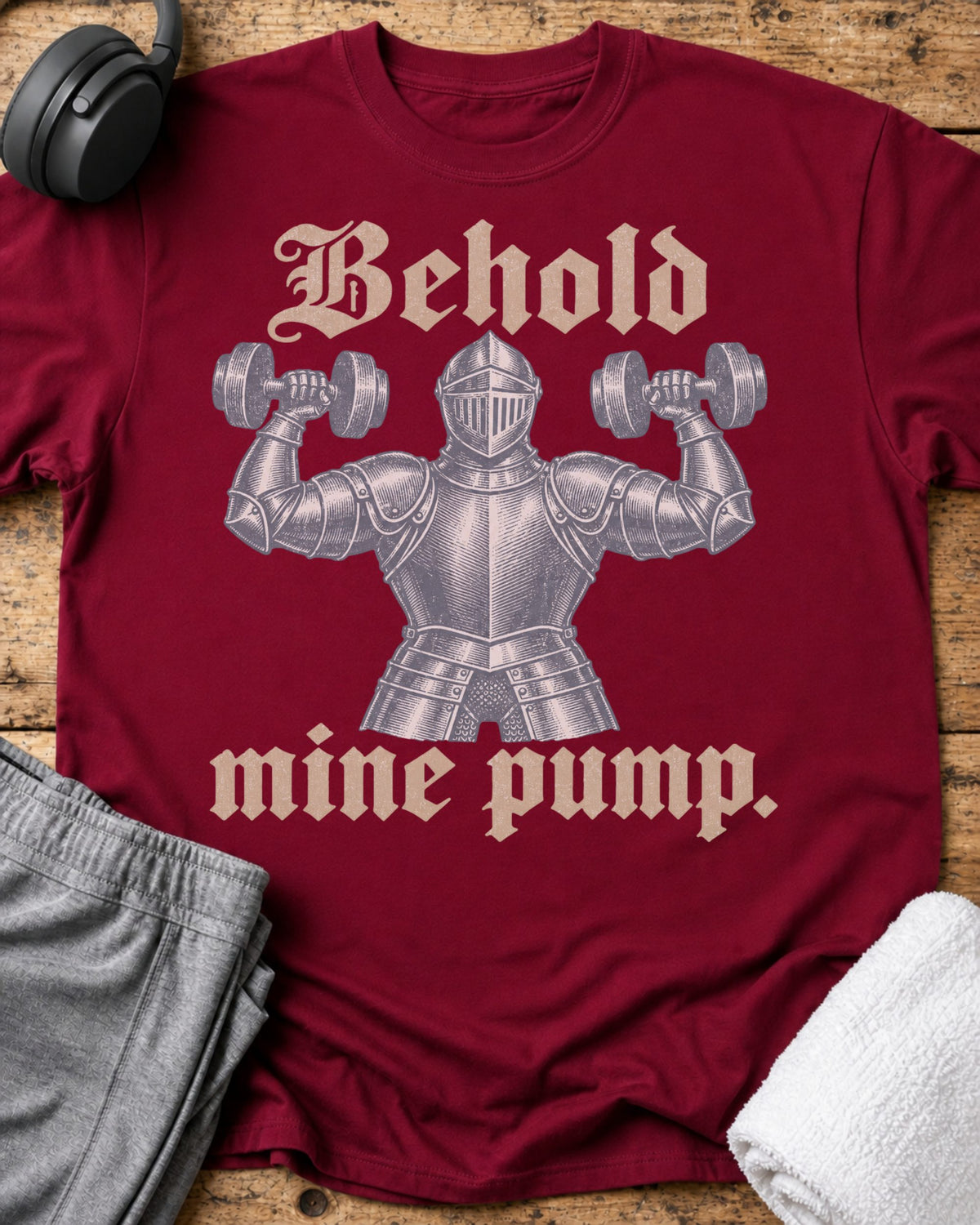Behold Mine Pump T-Shirt — Cardinal Red