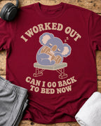 I Worked Out T-Shirt — Cardinal Red