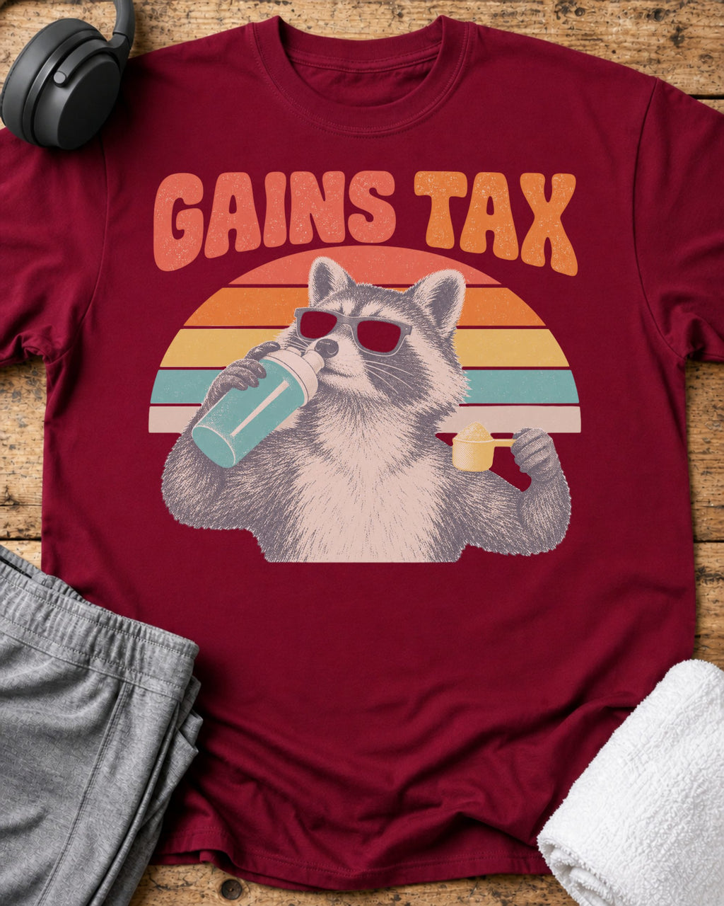 Gains Tax T-Shirt — Cardinal Red