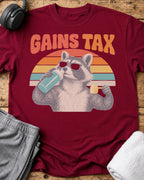Gains Tax T-Shirt — Cardinal Red