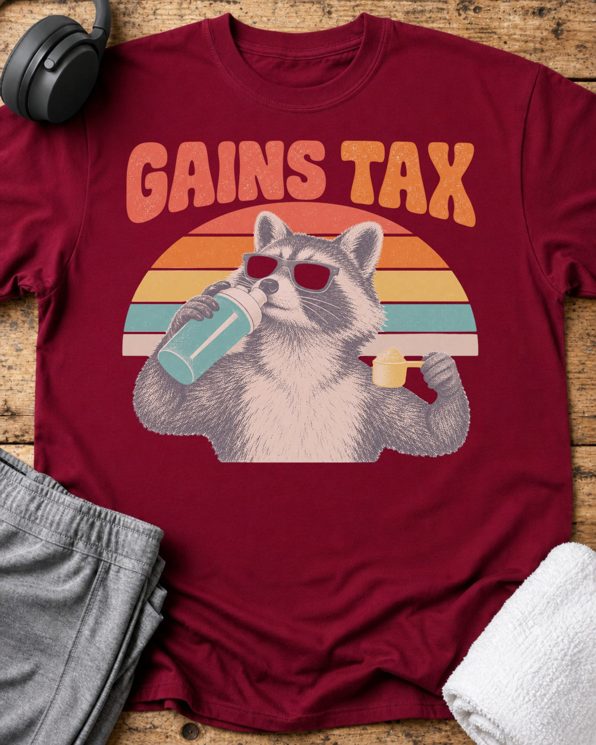 Gains Tax T-Shirt — Cardinal Red