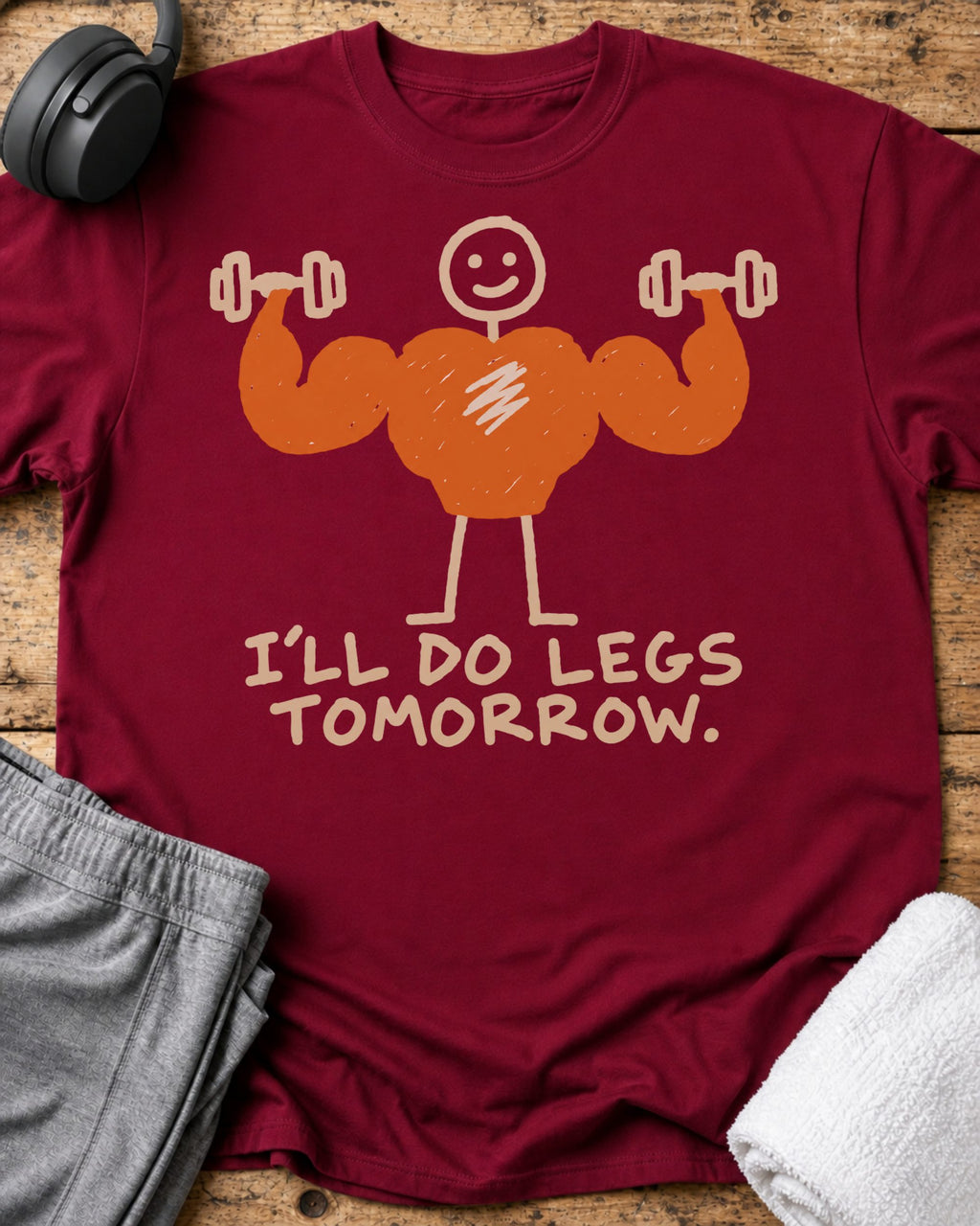 I'll Do Legs T-Shirt — Cardinal Red