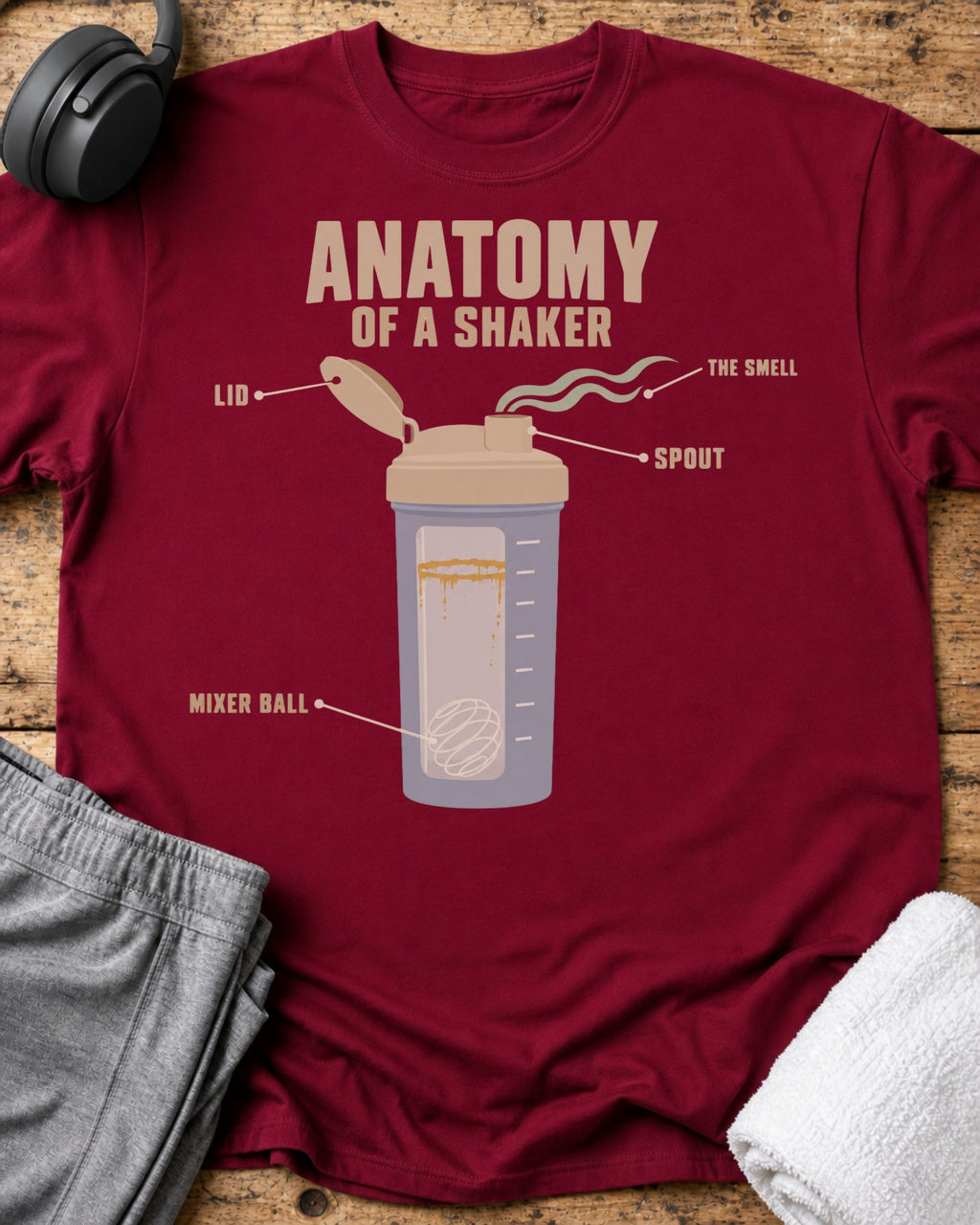 Anatomy Of Shaker T-Shirt — Cardinal Red