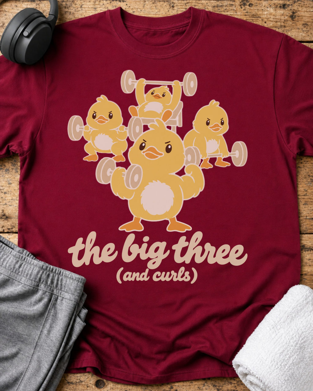 Big Three Curls T-Shirt — Cardinal Red