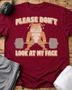 Please Don't Look T-Shirt — Cardinal Red