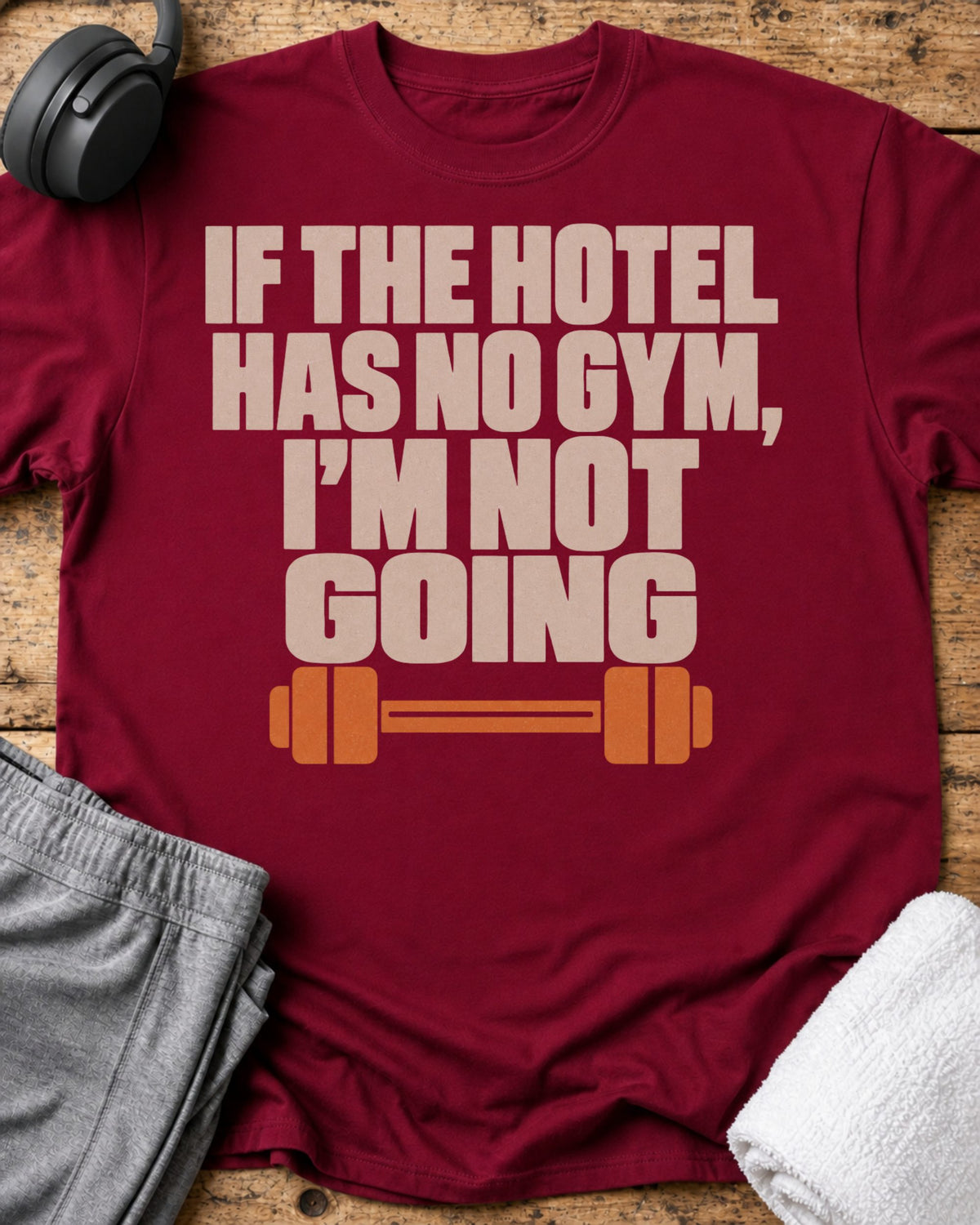 If No Gym T-Shirt — Cardinal Red