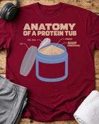 Anatomy Protein Tub T-Shirt — Cardinal Red