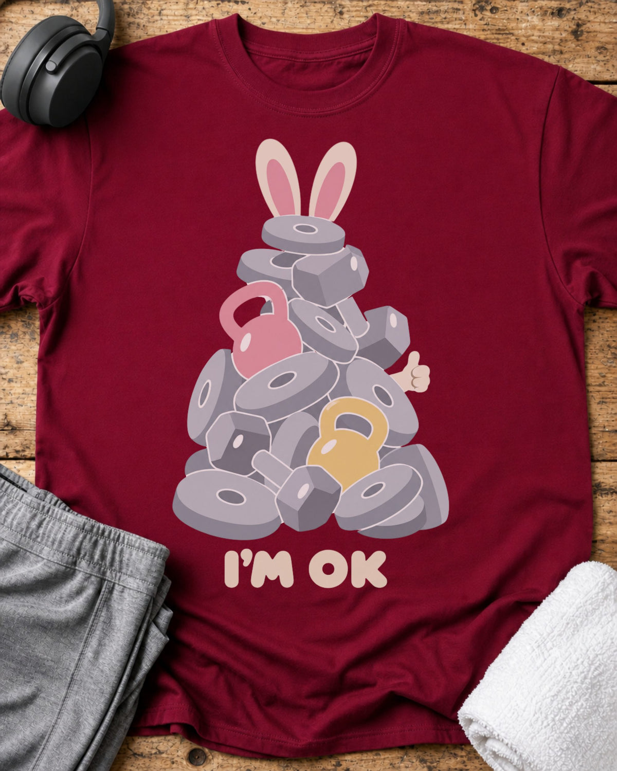 I'm Ok T-Shirt — Cardinal Red