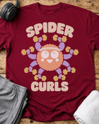 Spider Curls T-Shirt — Cardinal Red