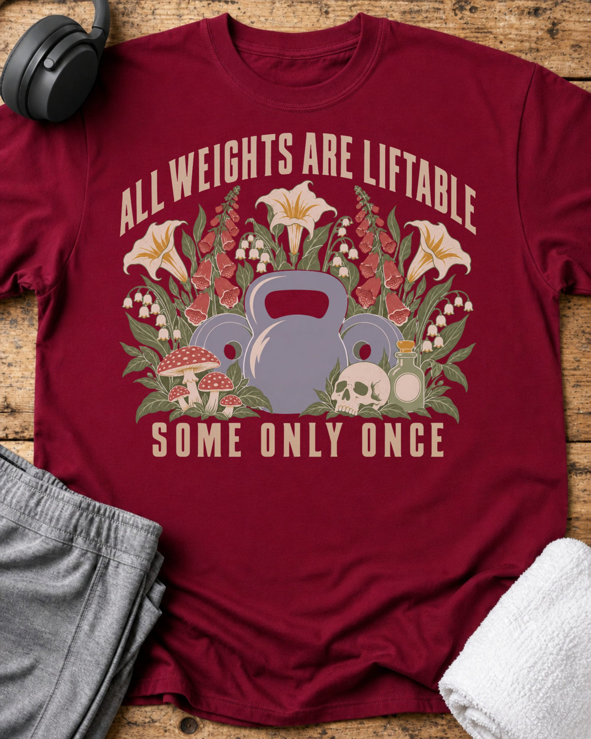 All Weights Liftable T-Shirt — Cardinal Red