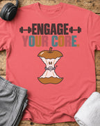 Engage Your Core T-Shirt — Coral Silk