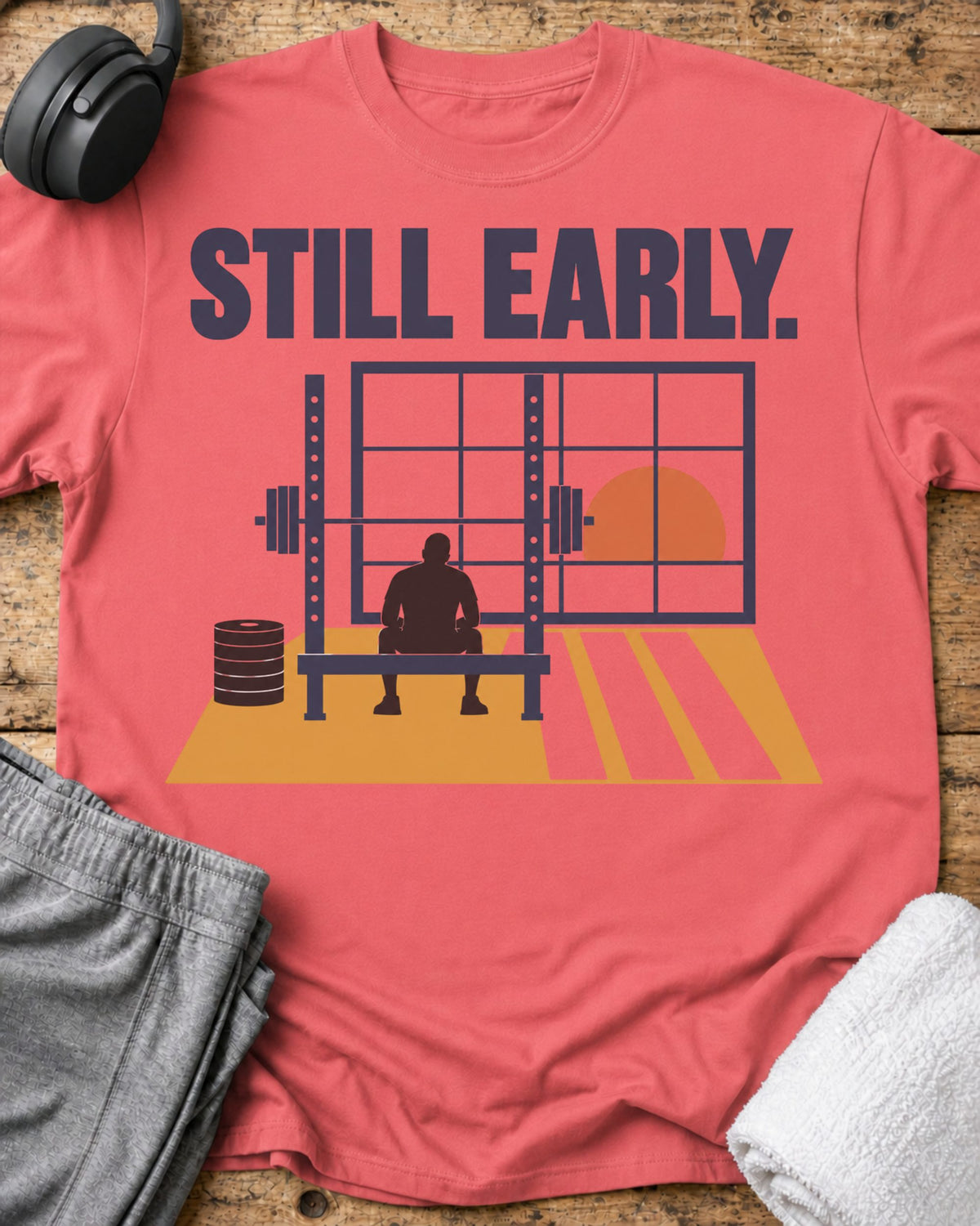Still Early T-Shirt — Coral Silk
