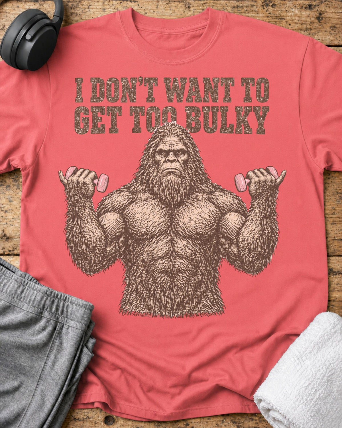 Don't Get Bulky T-Shirt — Coral Silk