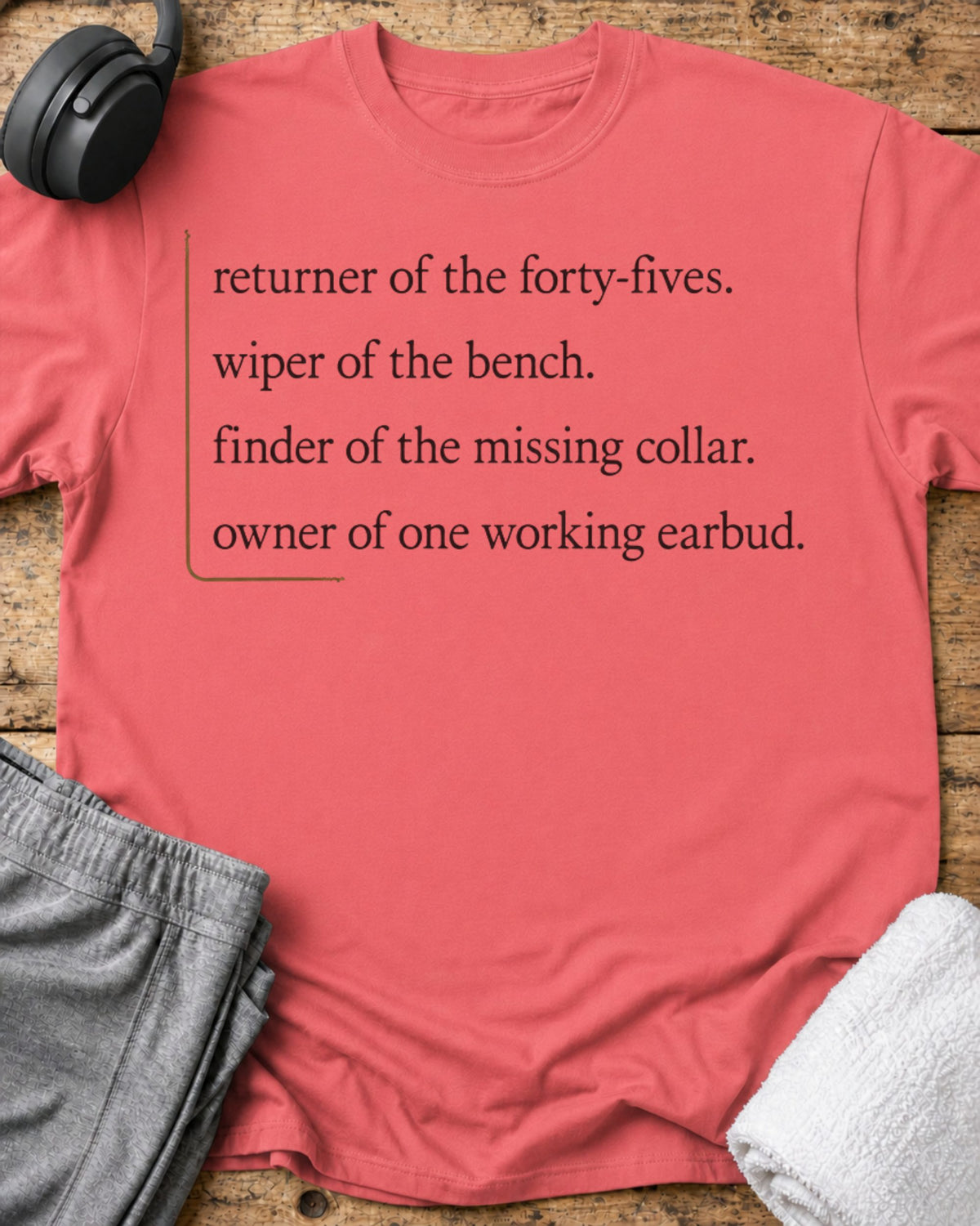 Returner Of Plates T-Shirt — Coral Silk
