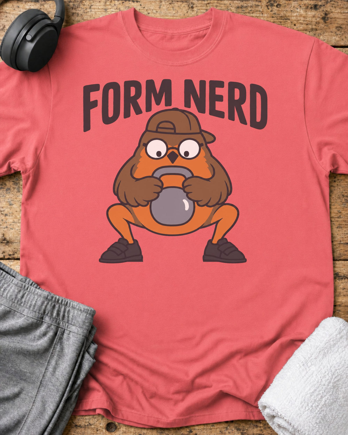 Form Nerd T-Shirt — Coral Silk