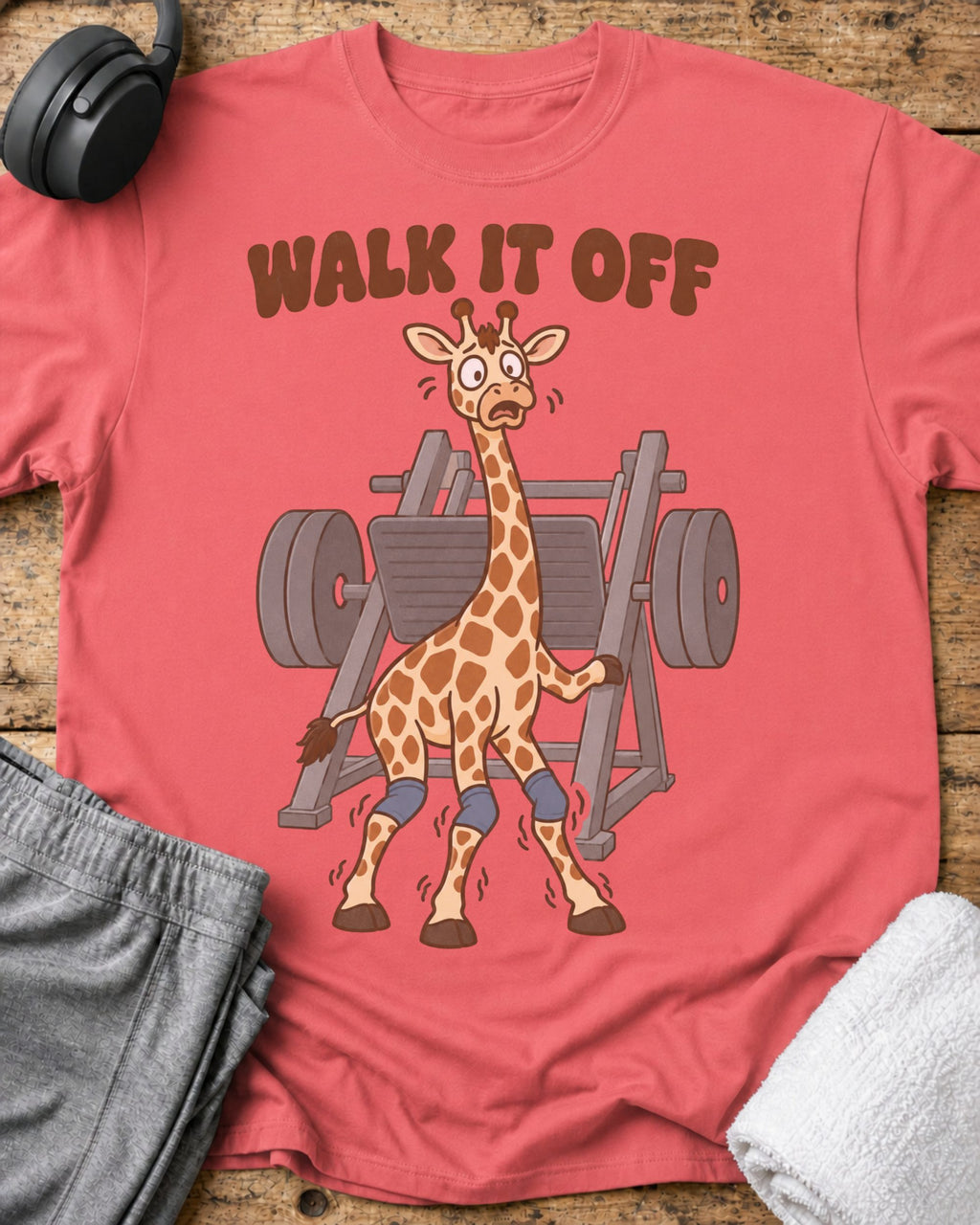 Walk It Off T-Shirt — Coral Silk