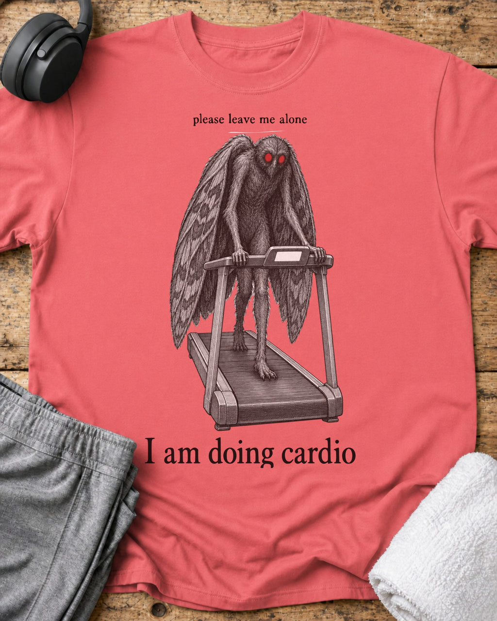 Please Leave Me T-Shirt — Coral Silk
