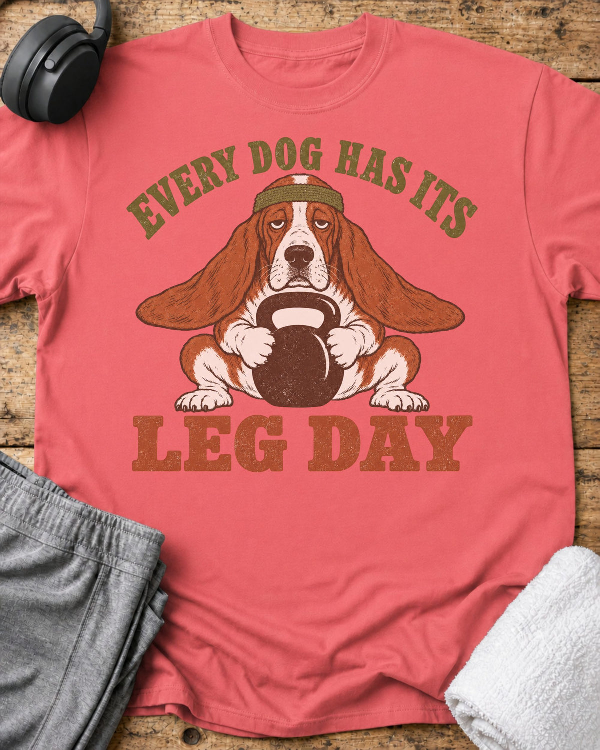 Every Dog T-Shirt — Coral Silk