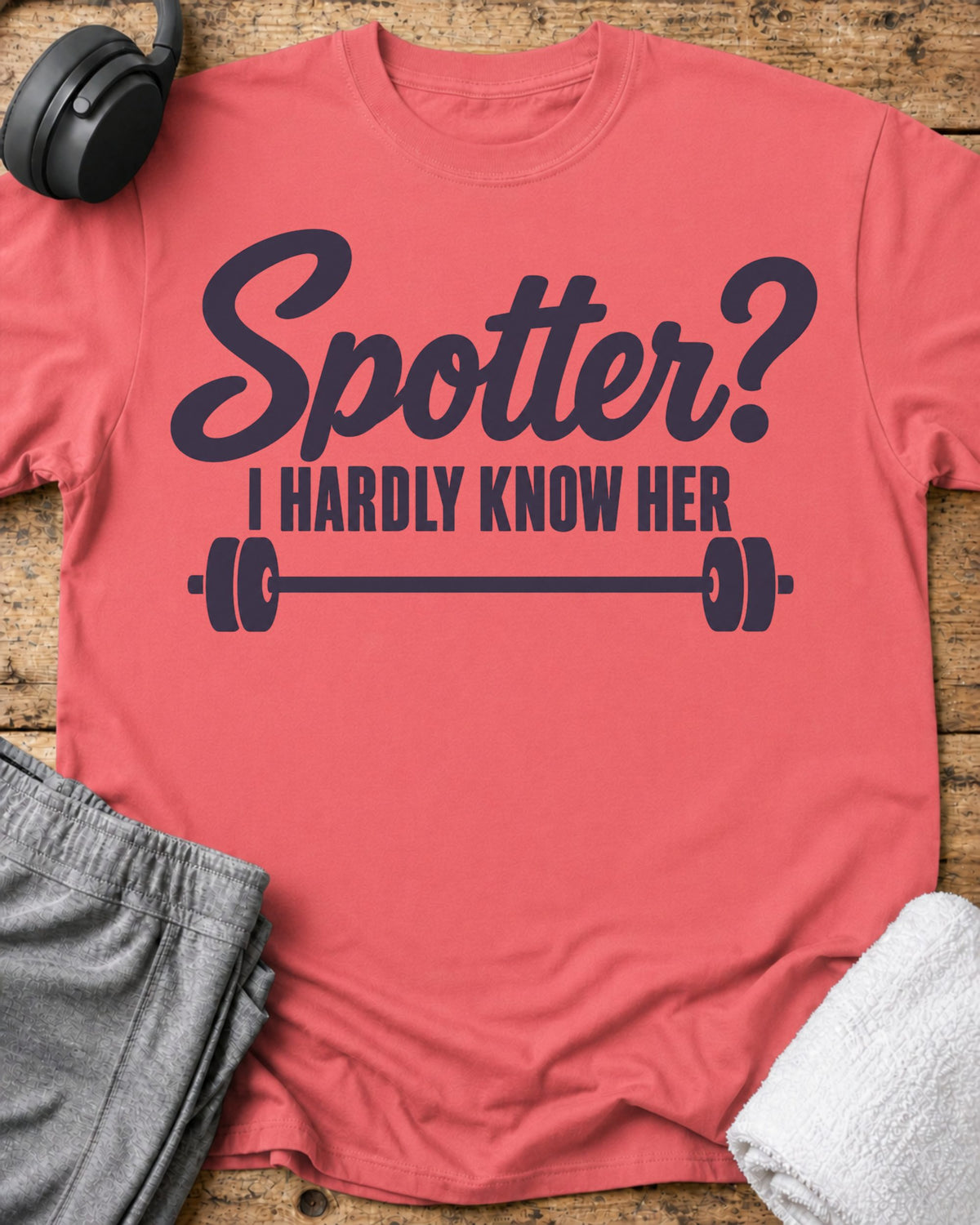 Spotter Hardly Know T-Shirt — Coral Silk