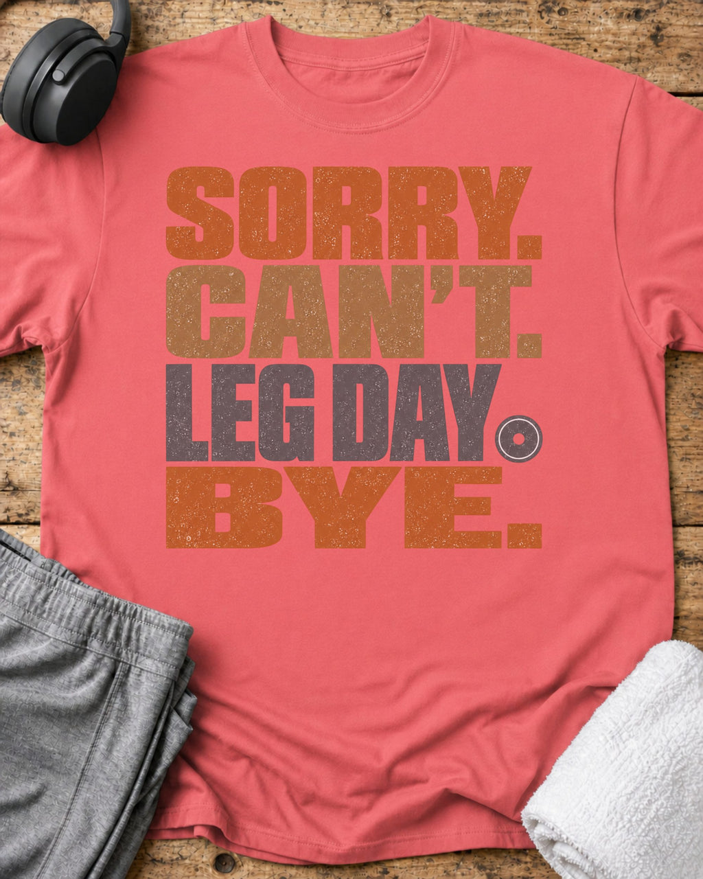Sorry Can't T-Shirt — Coral Silk