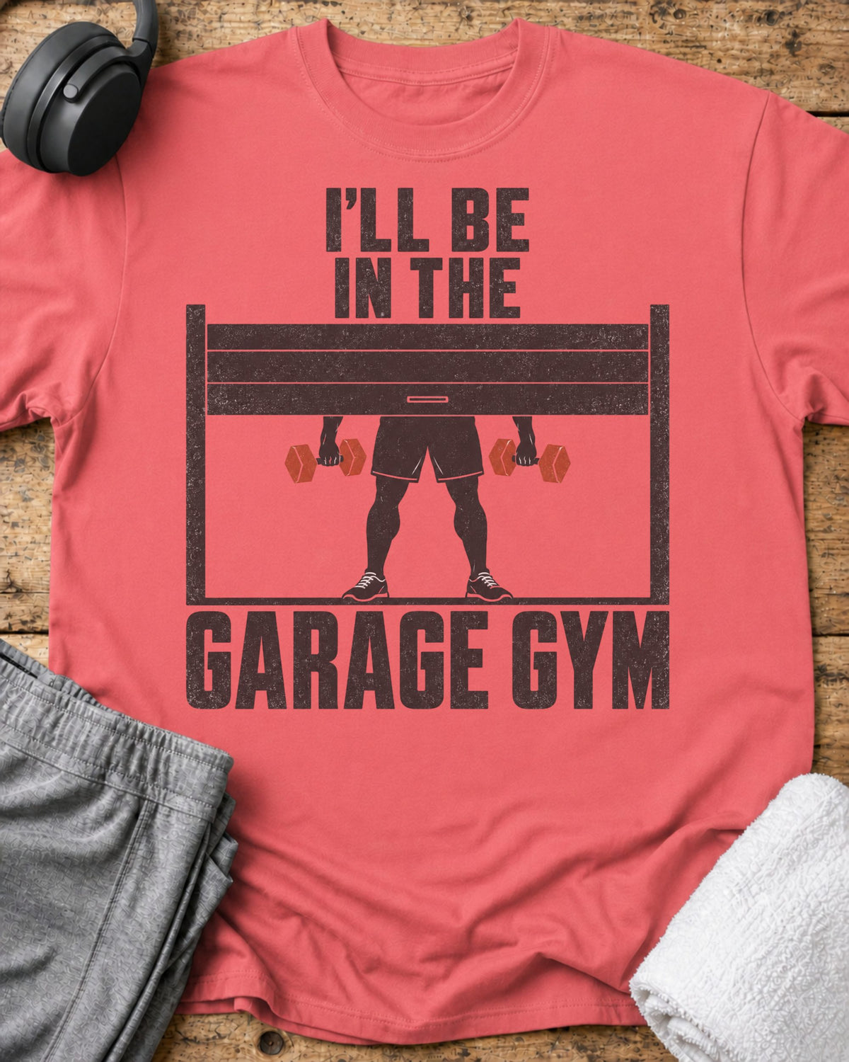 I'll Garage Gym T-Shirt — Coral Silk