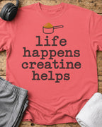 Life Happens T-Shirt — Coral Silk