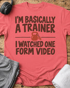 I'm Basically T-Shirt — Coral Silk