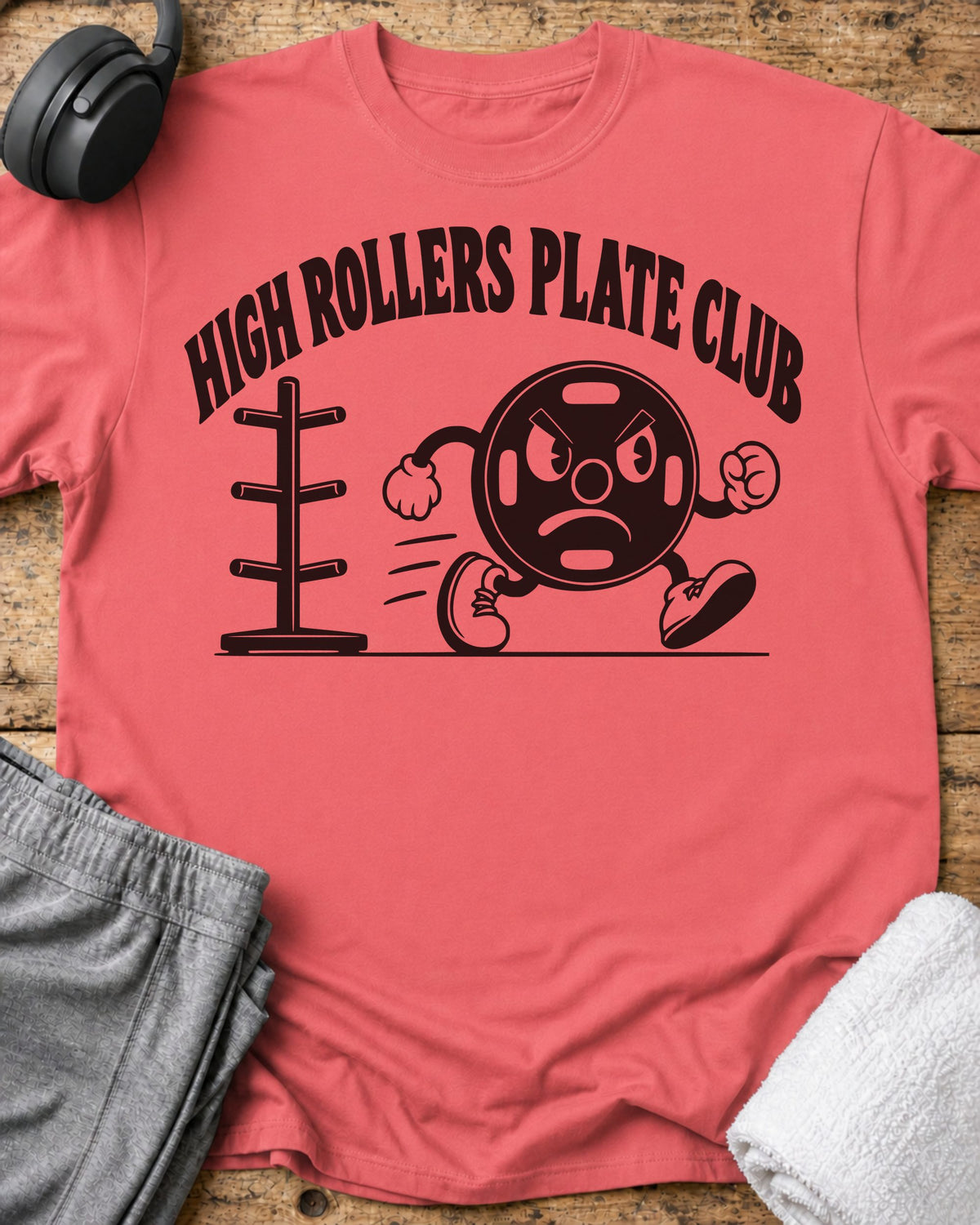 High Rollers T-Shirt — Coral Silk