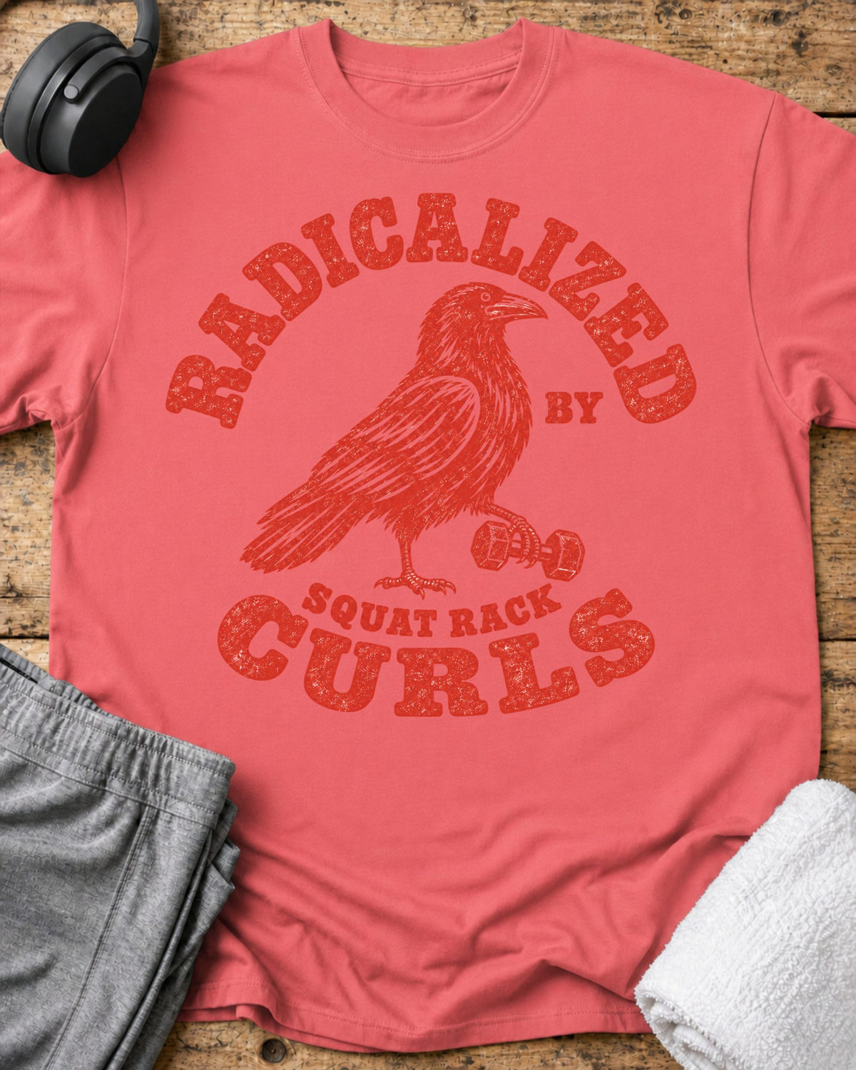 Radicalized By Curls T-Shirt — Coral Silk