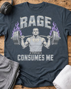 Rage Consumes Me T-Shirt — Dark Heather
